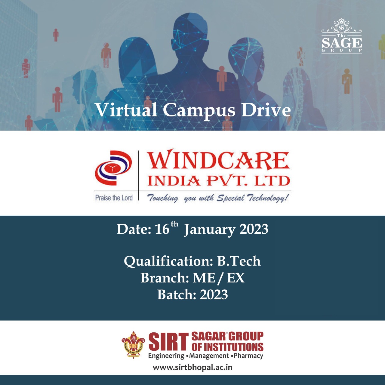 WINDCARE INDIAN PVT LTD, B.TECH/ME/EX, 2023, 2023-01-16
